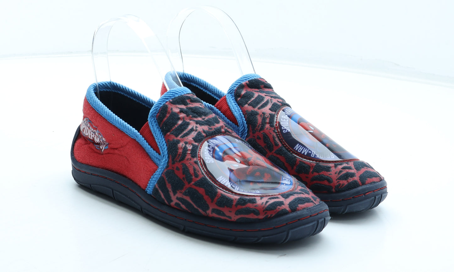 Spiderman Boys Multicoloured Geometric Polyester Slip On Slipper UK 2 34