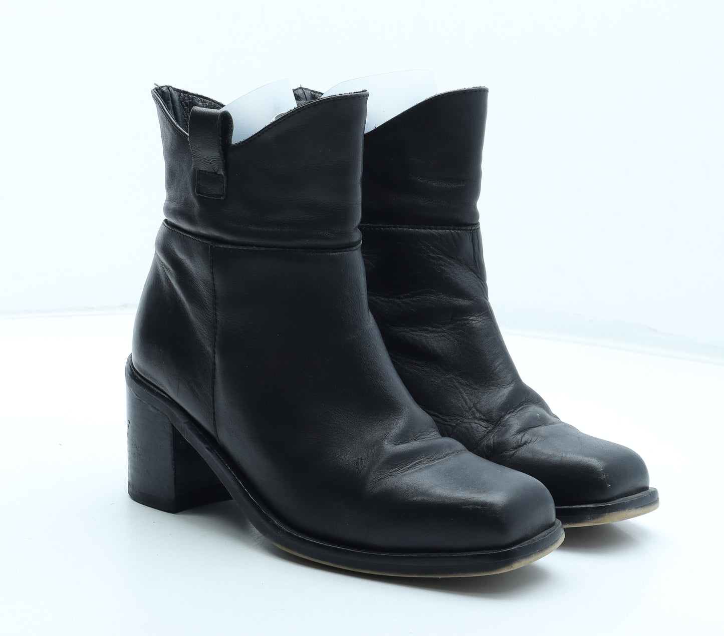 John Lewis Womens Black Leather Bootie Boot UK