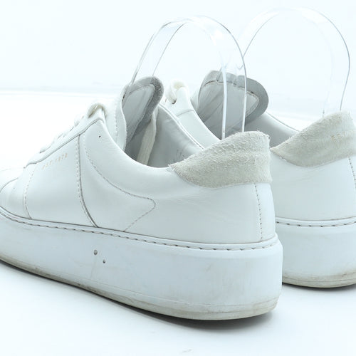 Jigsaw Womens White Polyurethane Trainer UK