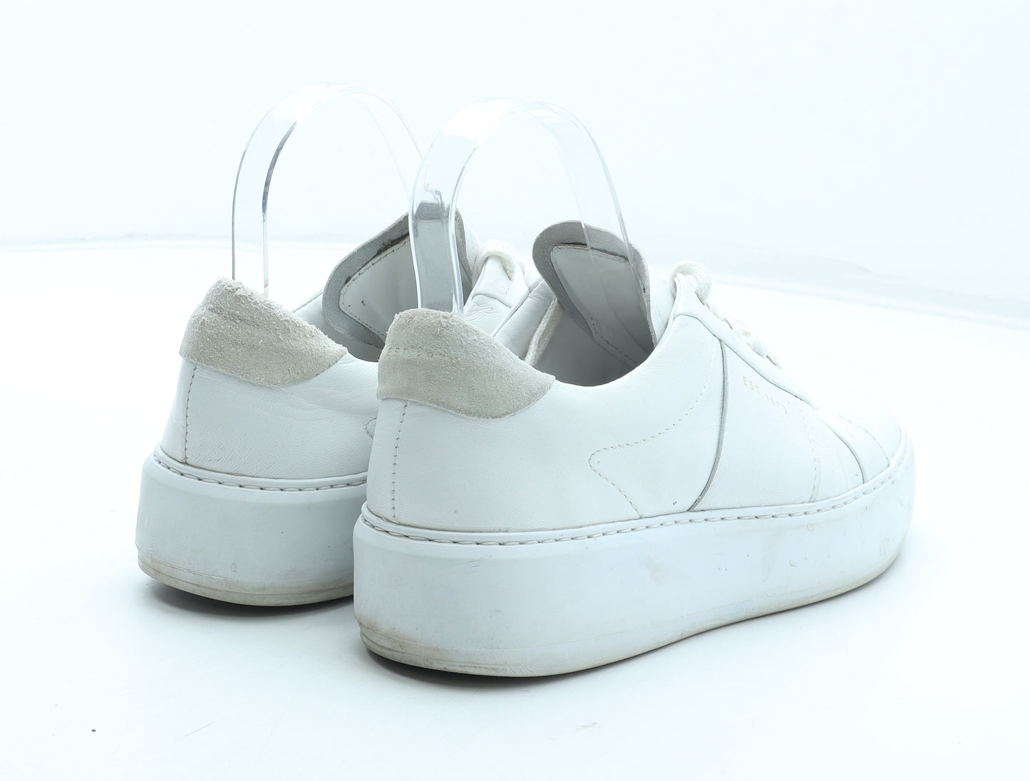 Jigsaw Womens White Polyurethane Trainer UK