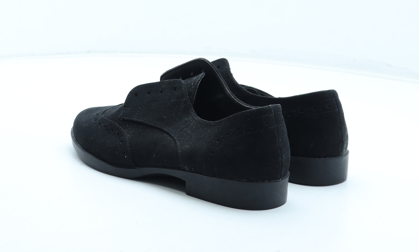 Primark Womens Black Leather Oxford Casual UK