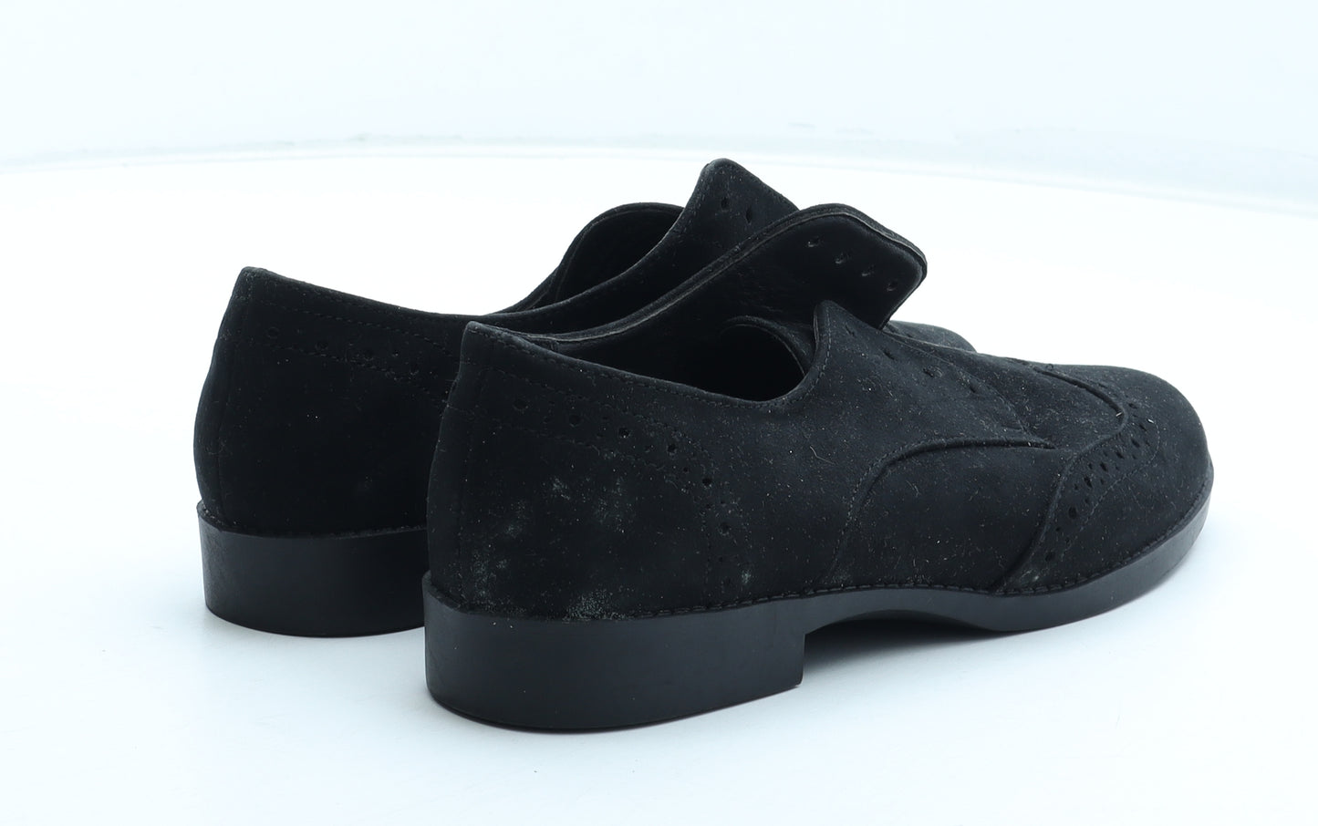 Primark Womens Black Leather Oxford Casual UK