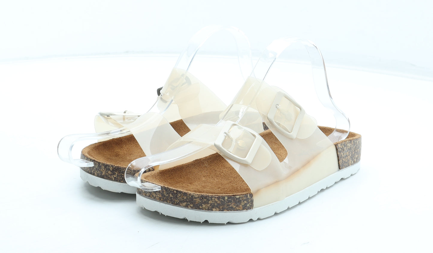 Bella Star Womens White Plastic Slip On Sandal UK