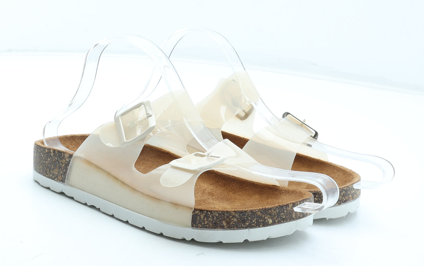 Bella Star Womens White Plastic Slip On Sandal UK