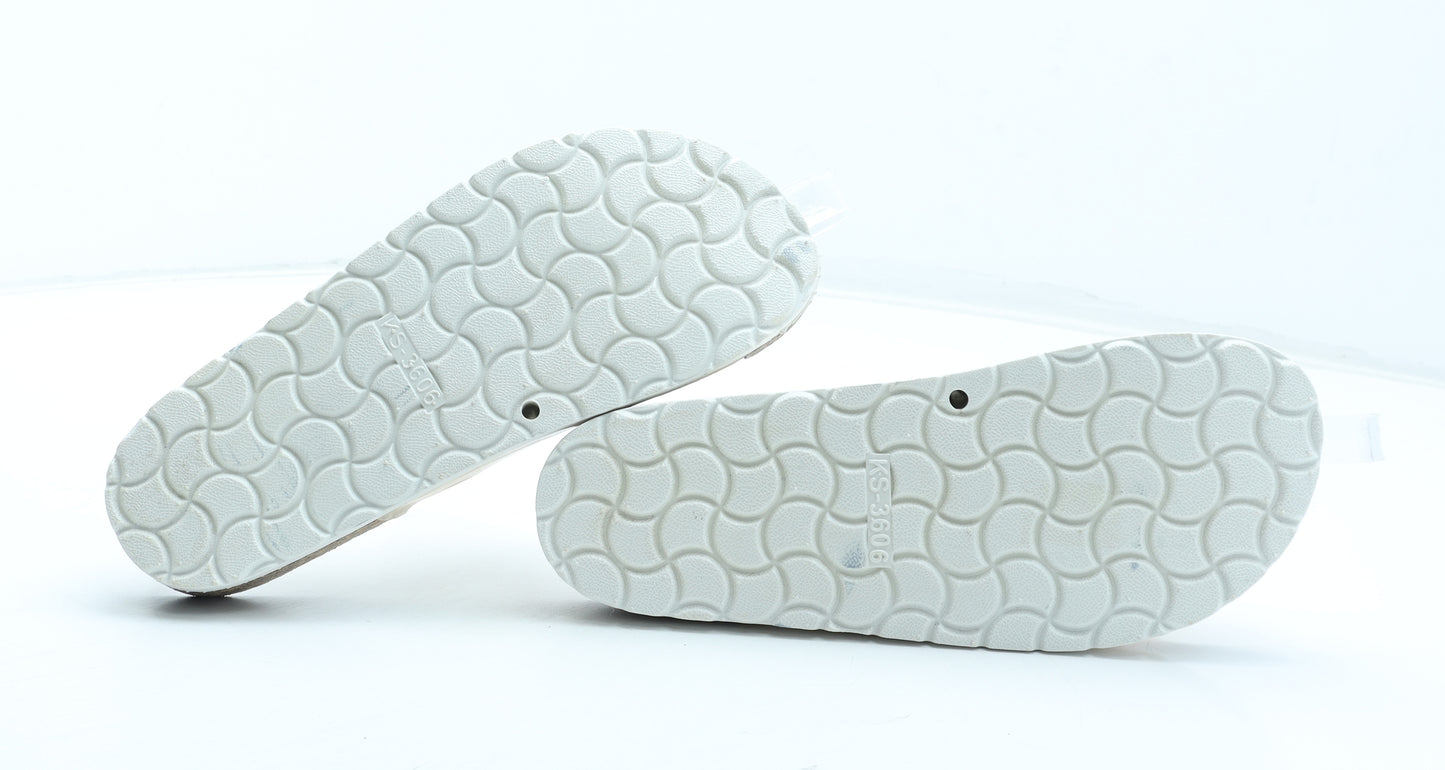 Bella Star Womens White Plastic Slip On Sandal UK