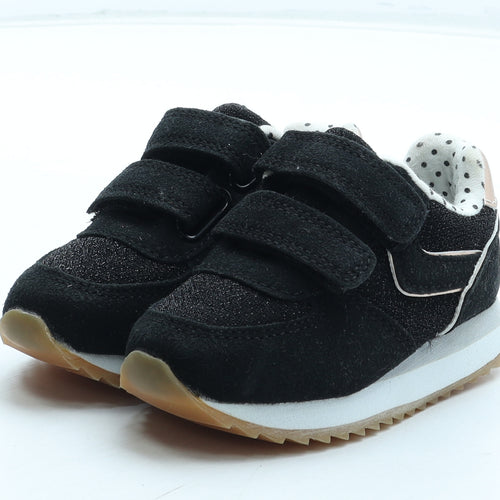 Primark Girls Black Polka Dot Polyurethane Trainer UK 5 22