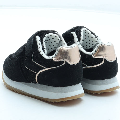 Primark Girls Black Polka Dot Polyurethane Trainer UK 5 22