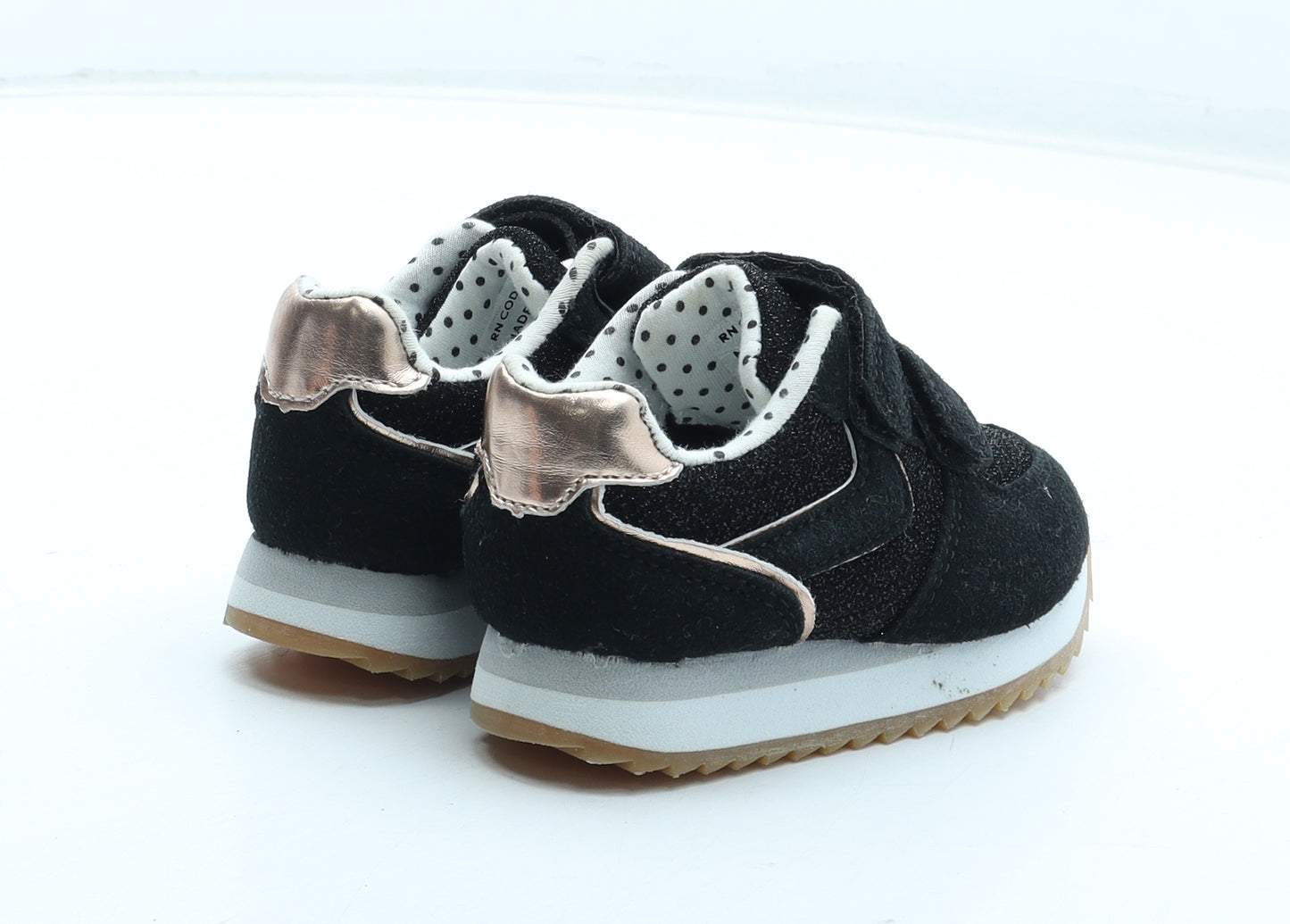 Primark Girls Black Polka Dot Polyurethane Trainer UK 5 22