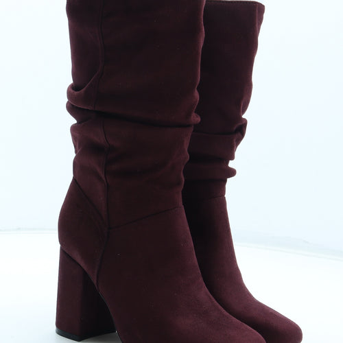 Dorothy Perkins Womens Red Polyurethane Bootie Boot UK