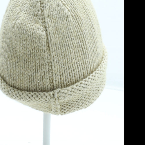 Preworn Boys Beige Acrylic Beanie Size S