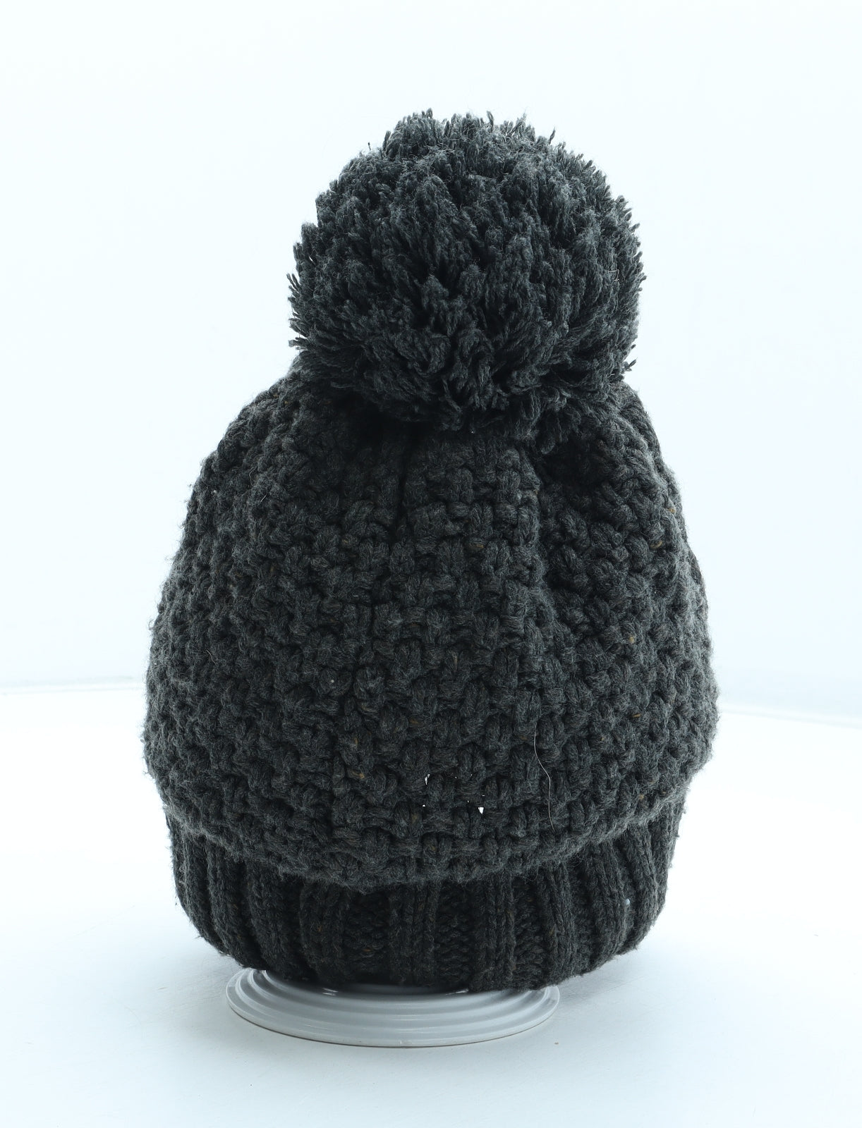 George Mens Grey Acrylic Winter Hat One Size