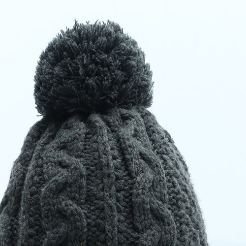 George Mens Grey Acrylic Winter Hat One Size