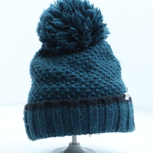 TOG24 Womens Blue Acrylic Bobble Hat One Size