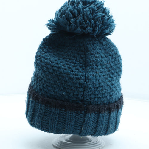 TOG24 Womens Blue Acrylic Bobble Hat One Size