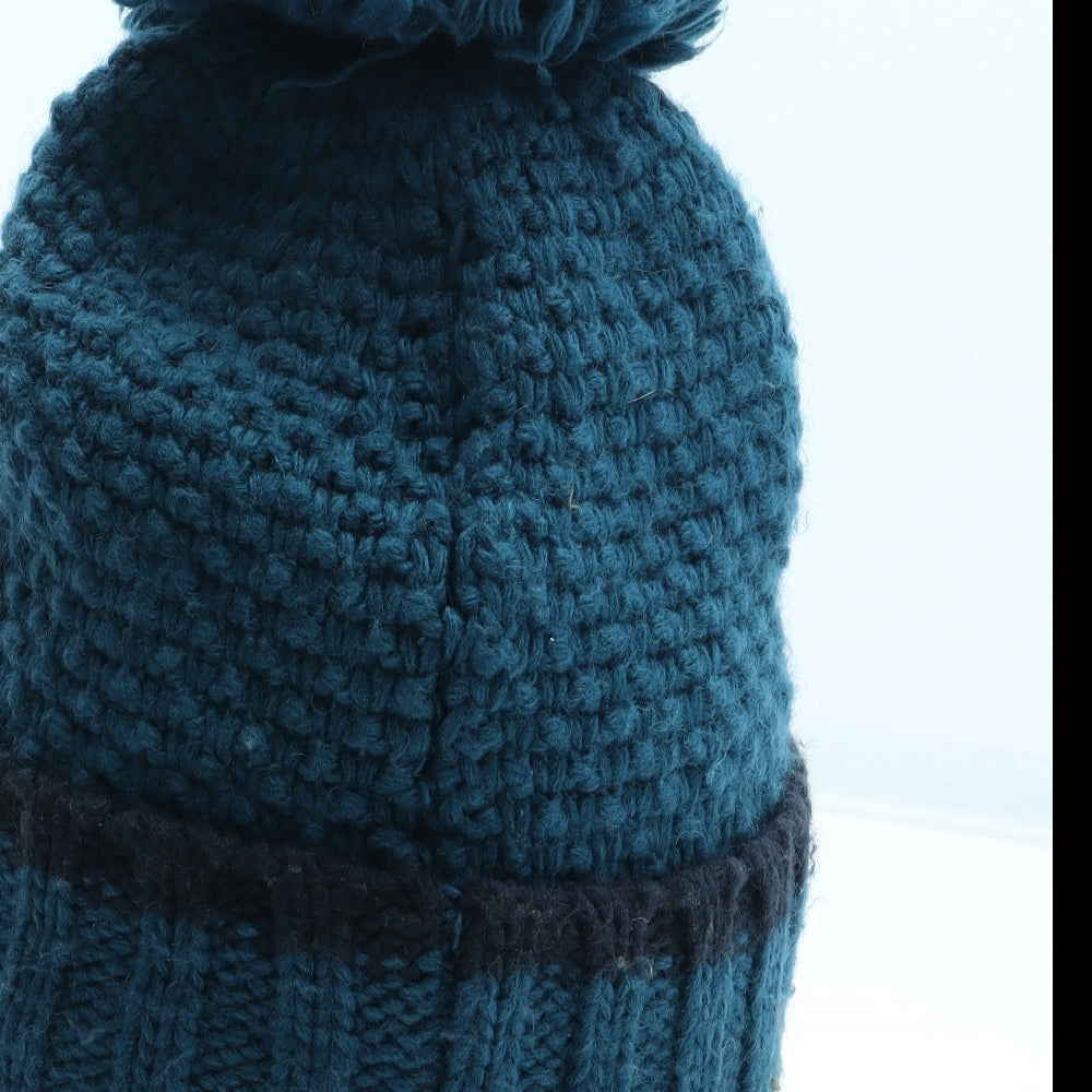 TOG24 Womens Blue Acrylic Bobble Hat One Size