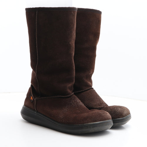 Rocket Dog Womens Brown Leather Shearling Style Boot UK