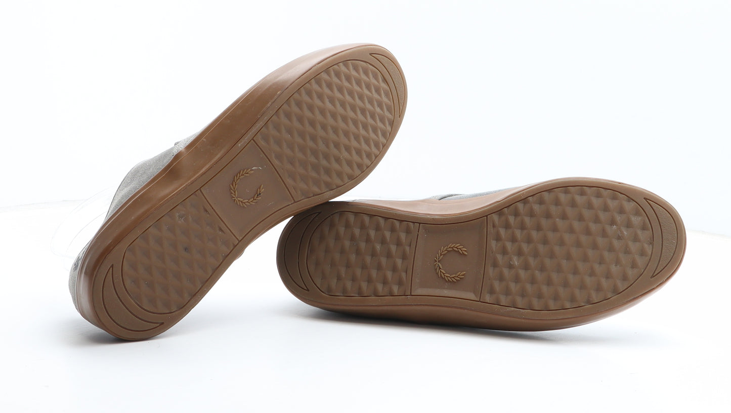 Fred Perry Mens Grey Fabric Trainer UK 8