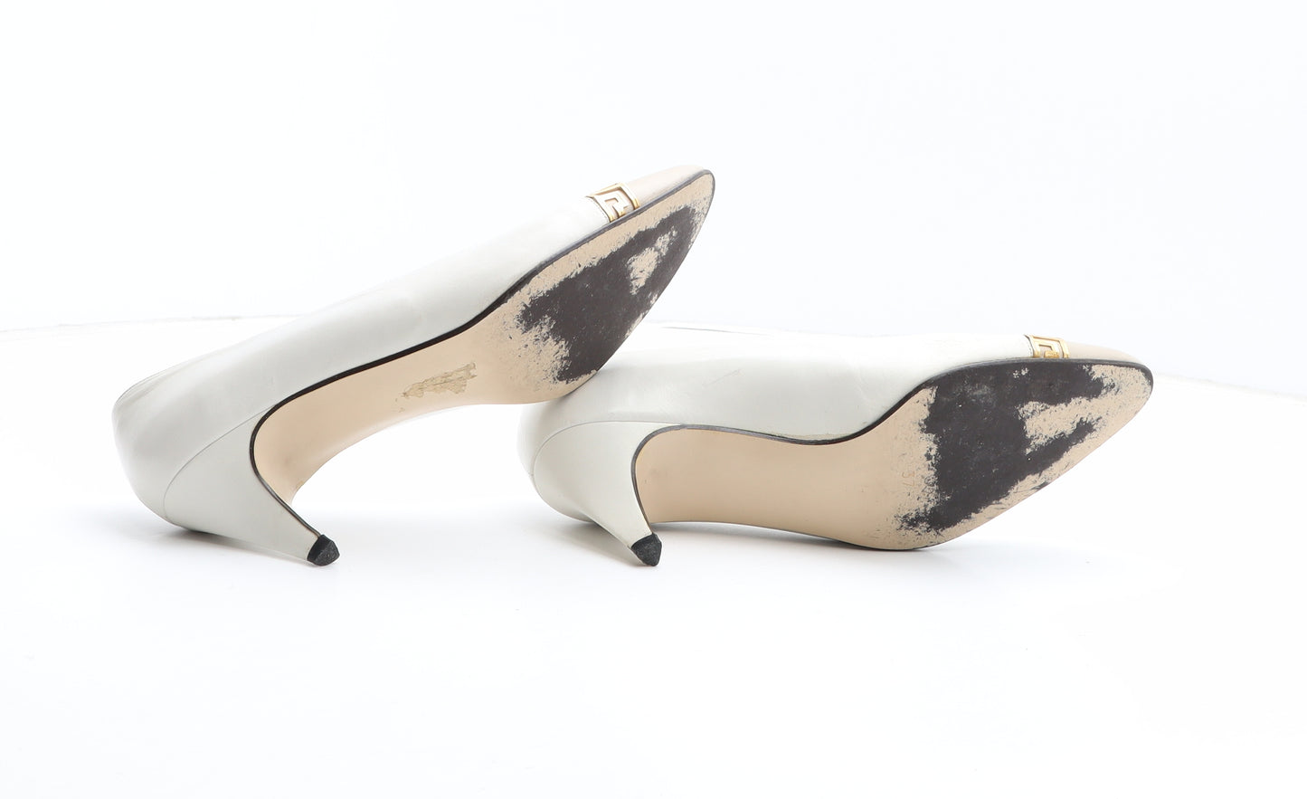 Roland Cartier Womens Beige Synthetic Court Heel UK - UK Estimated Size 4