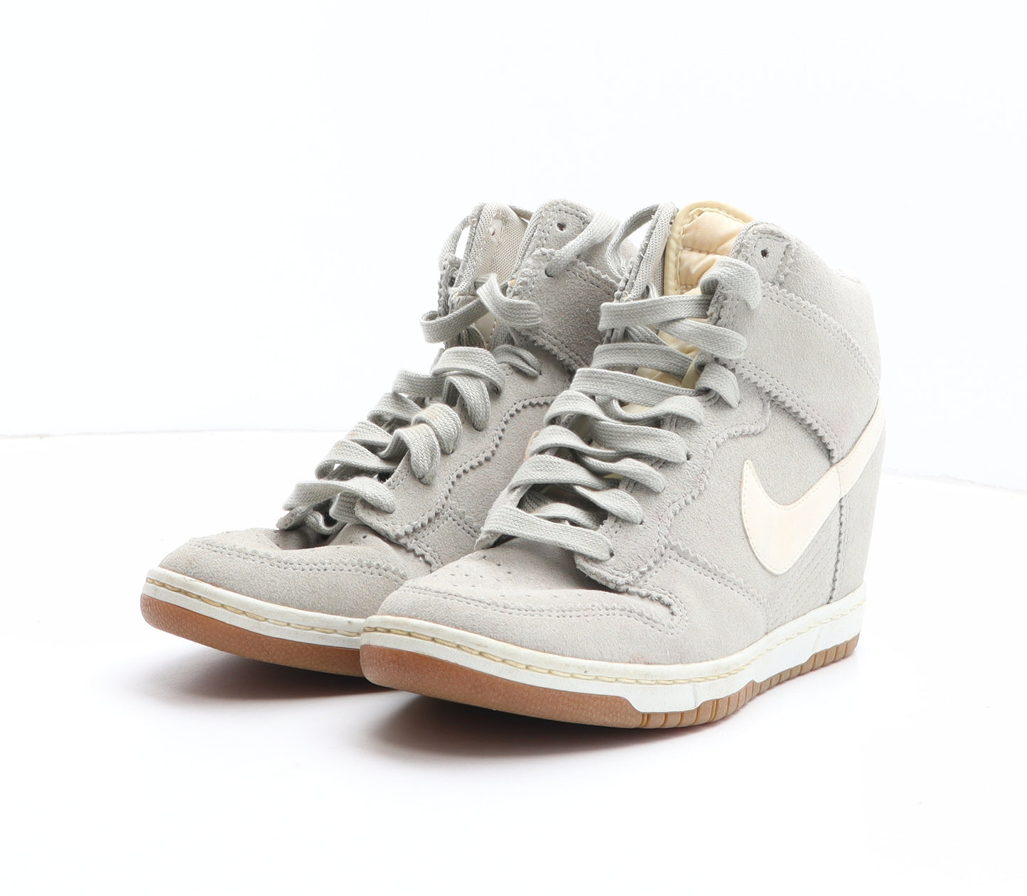 Nike Womens Grey Fabric Trainer UK - Heeled