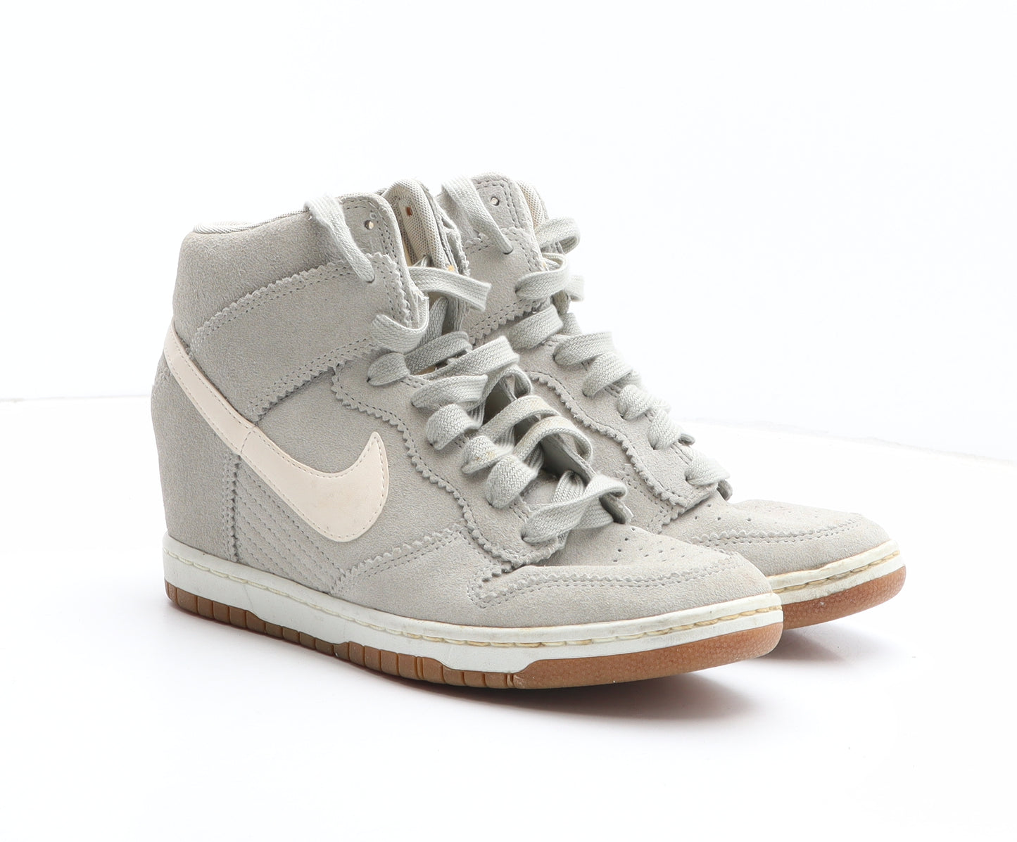 Nike Womens Grey Fabric Trainer UK - Heeled