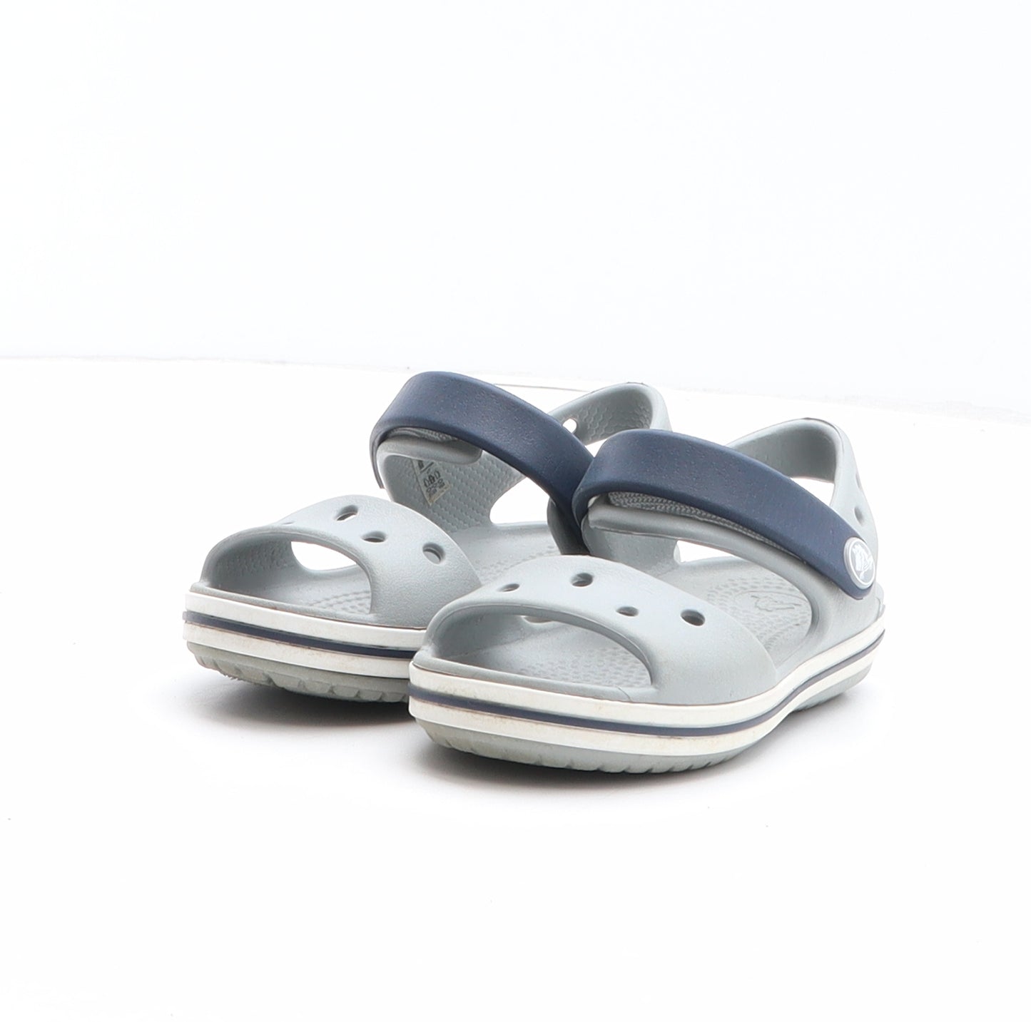 Crocs Boys Grey Colourblock Synthetic Slingback Sandal UK 7