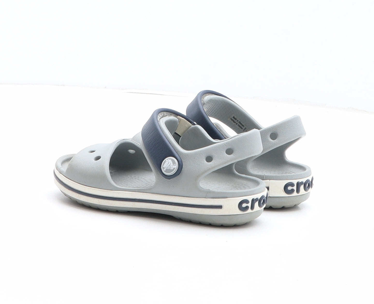 Crocs Boys Grey Colourblock Synthetic Slingback Sandal UK 7