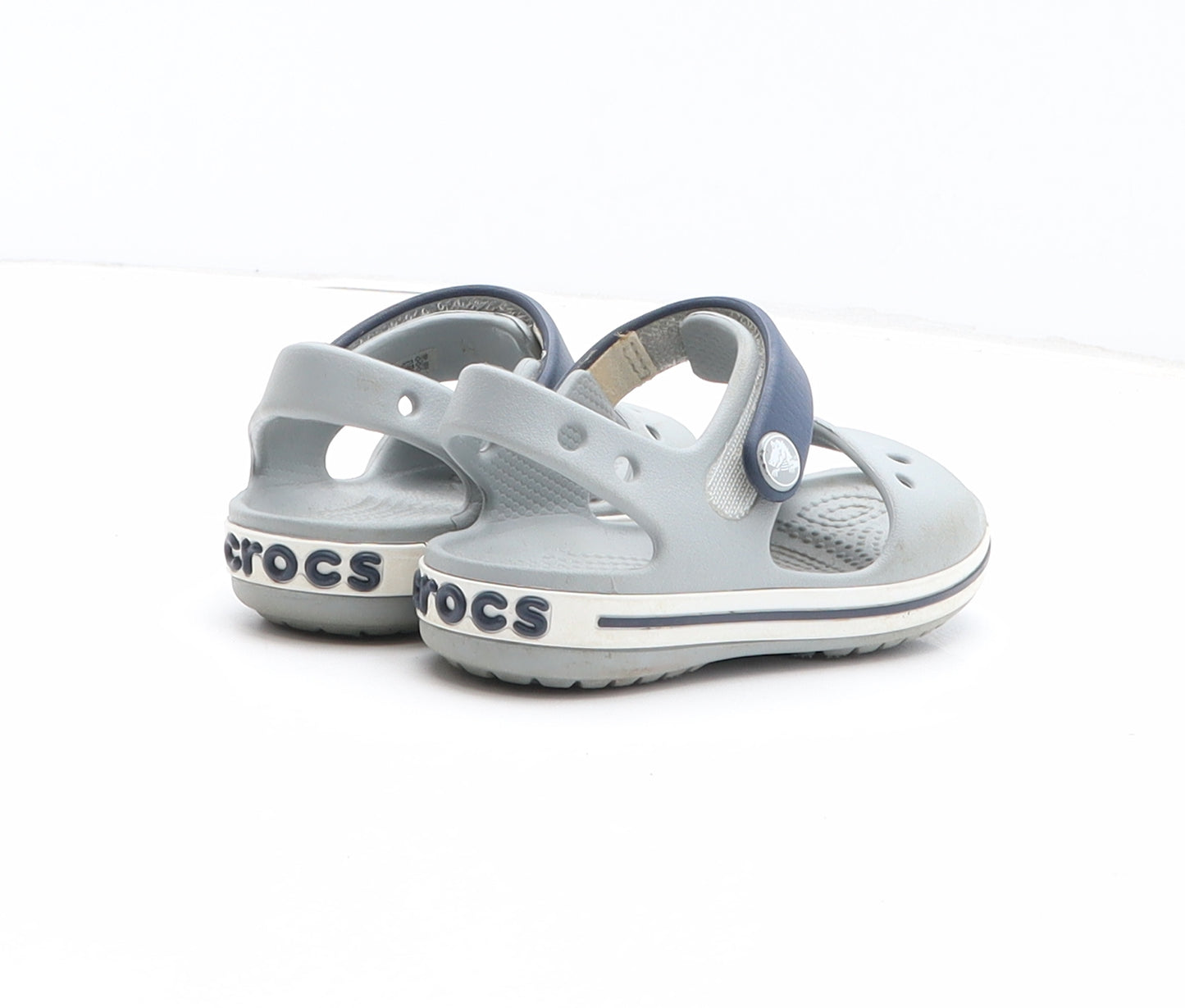 Crocs Boys Grey Colourblock Synthetic Slingback Sandal UK 7