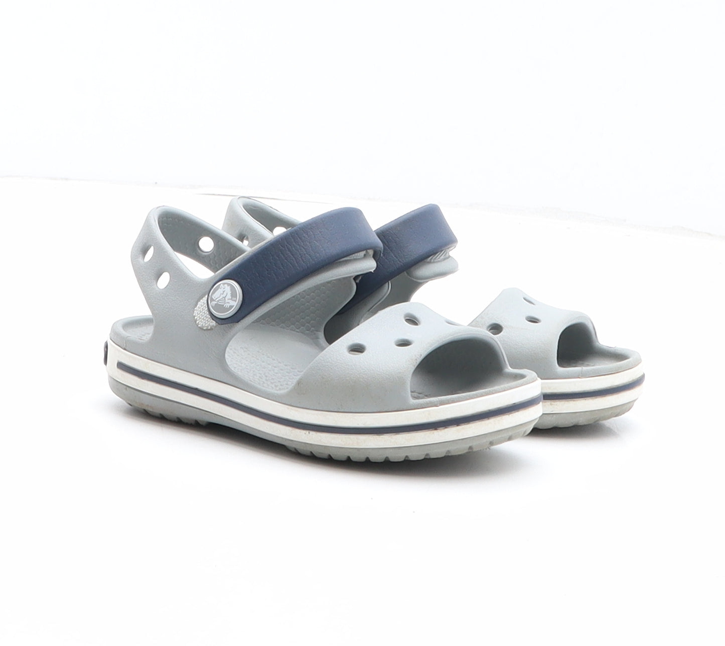 Crocs Boys Grey Colourblock Synthetic Slingback Sandal UK 7
