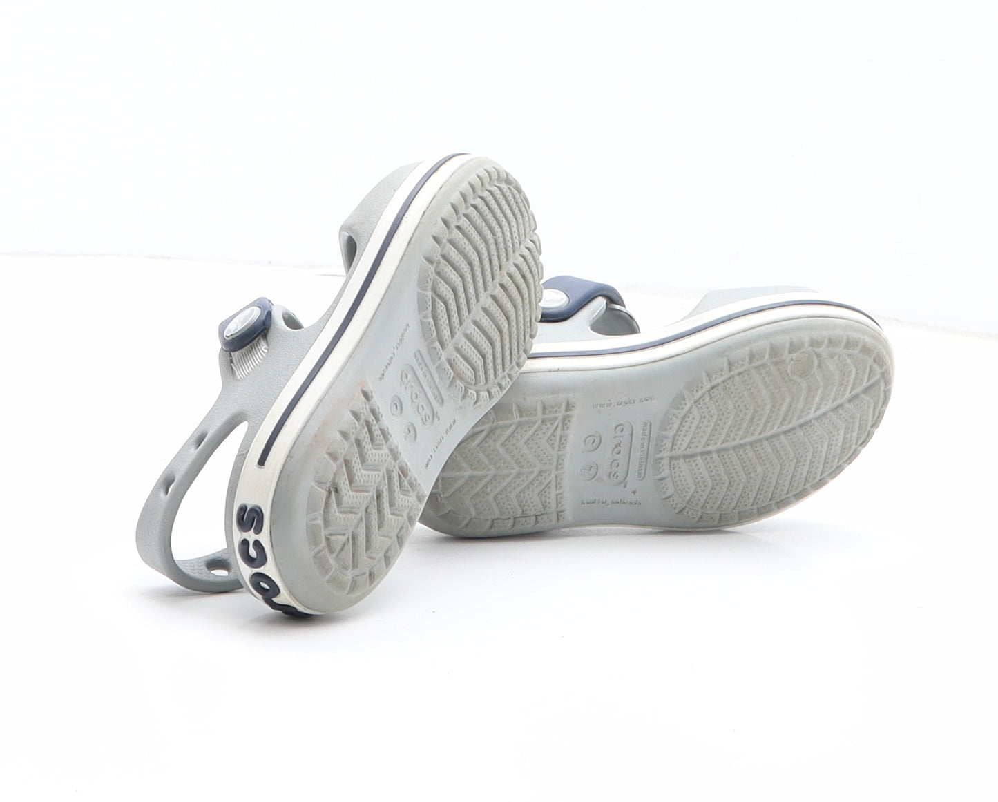 Crocs Boys Grey Colourblock Synthetic Slingback Sandal UK 7