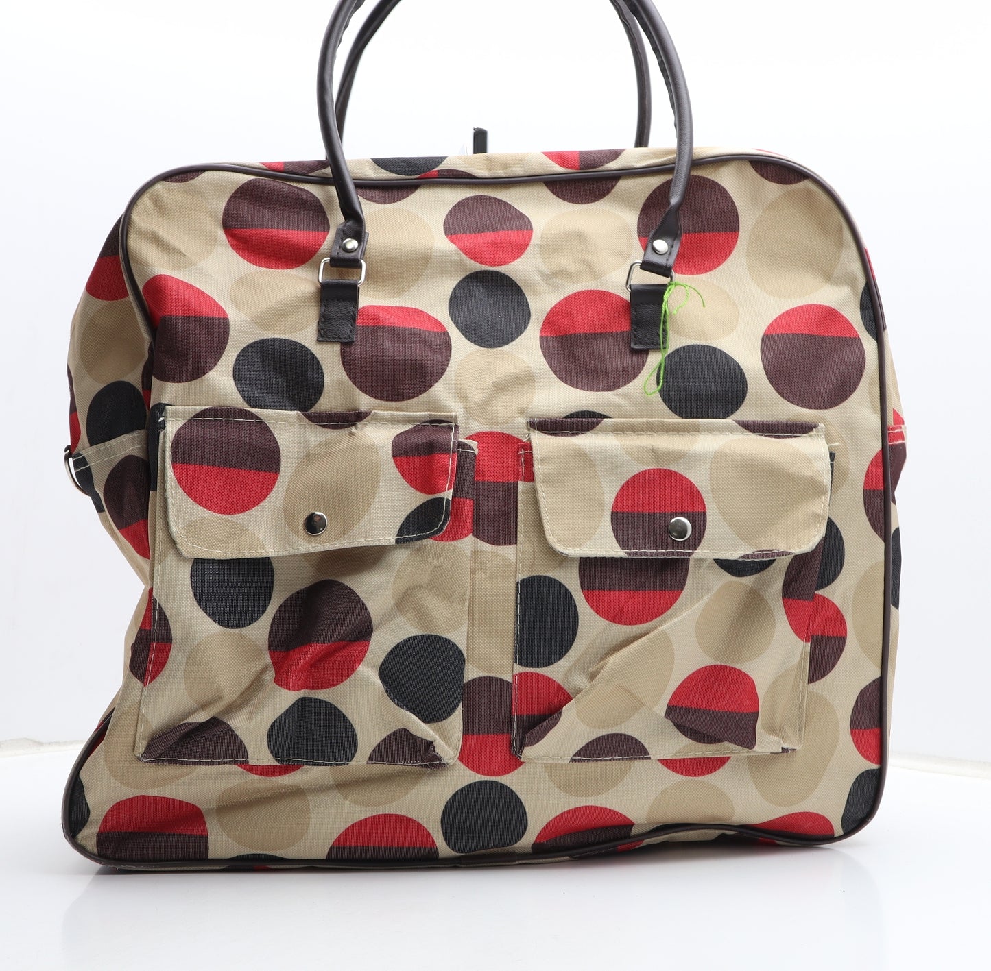 Preworn Womens Multicoloured Polka Dot Polyester Top Handle Bag Size Extra Large