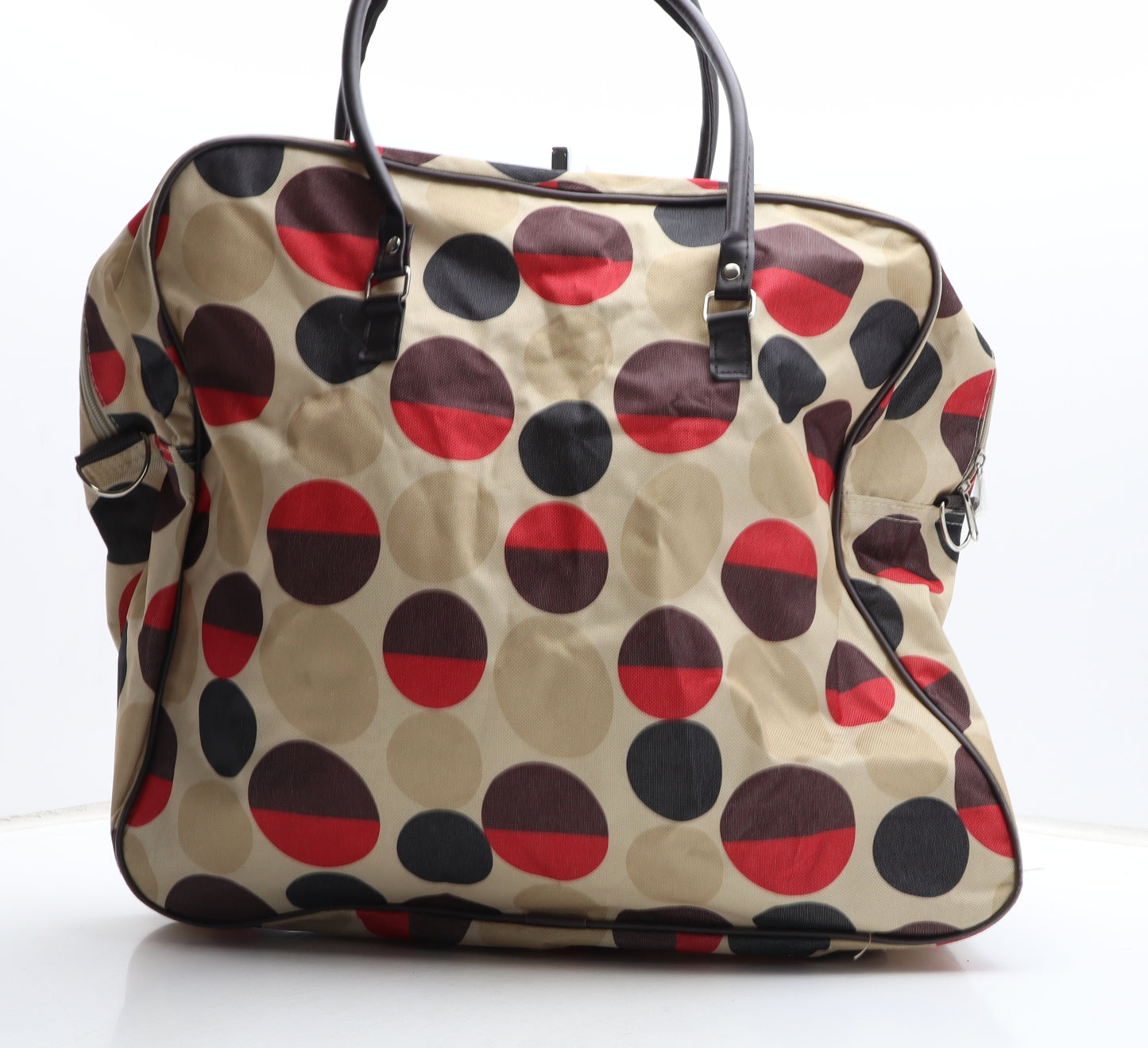 Preworn Womens Multicoloured Polka Dot Polyester Top Handle Bag Size Extra Large