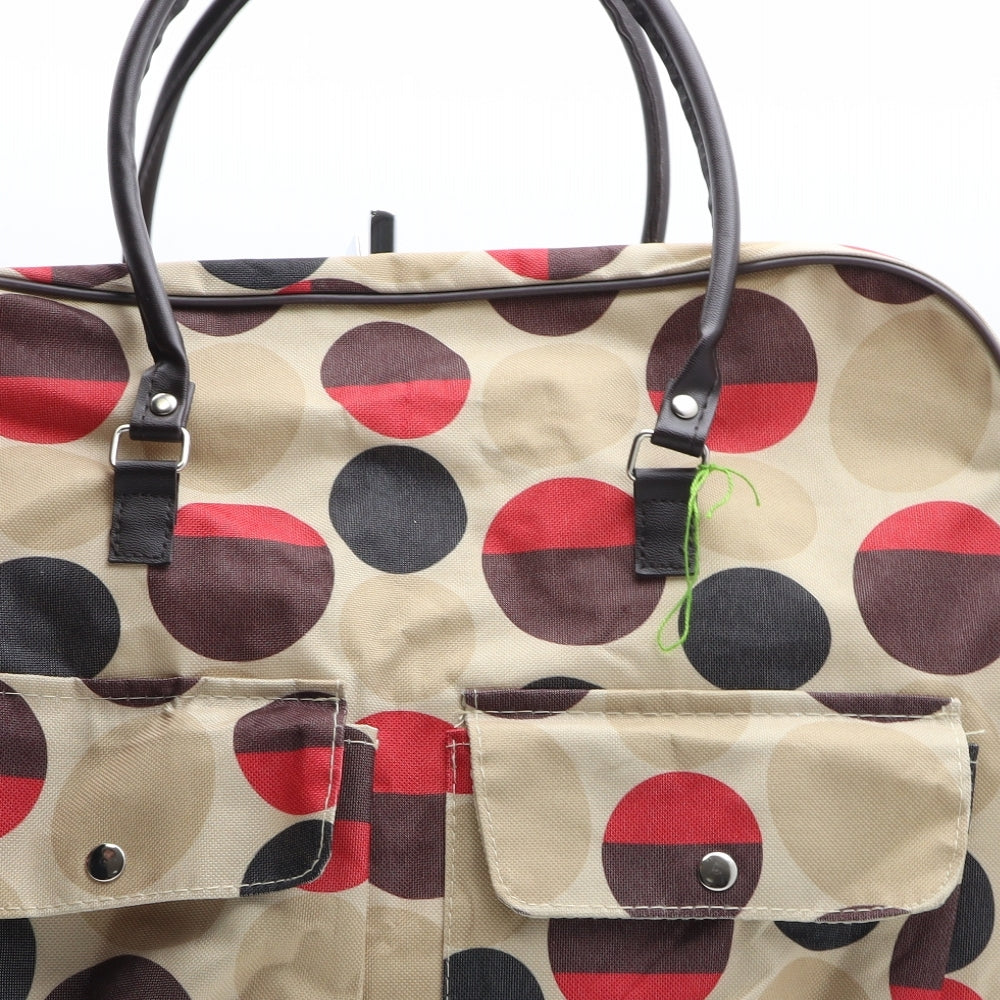 Preworn Womens Multicoloured Polka Dot Polyester Top Handle Bag Size Extra Large