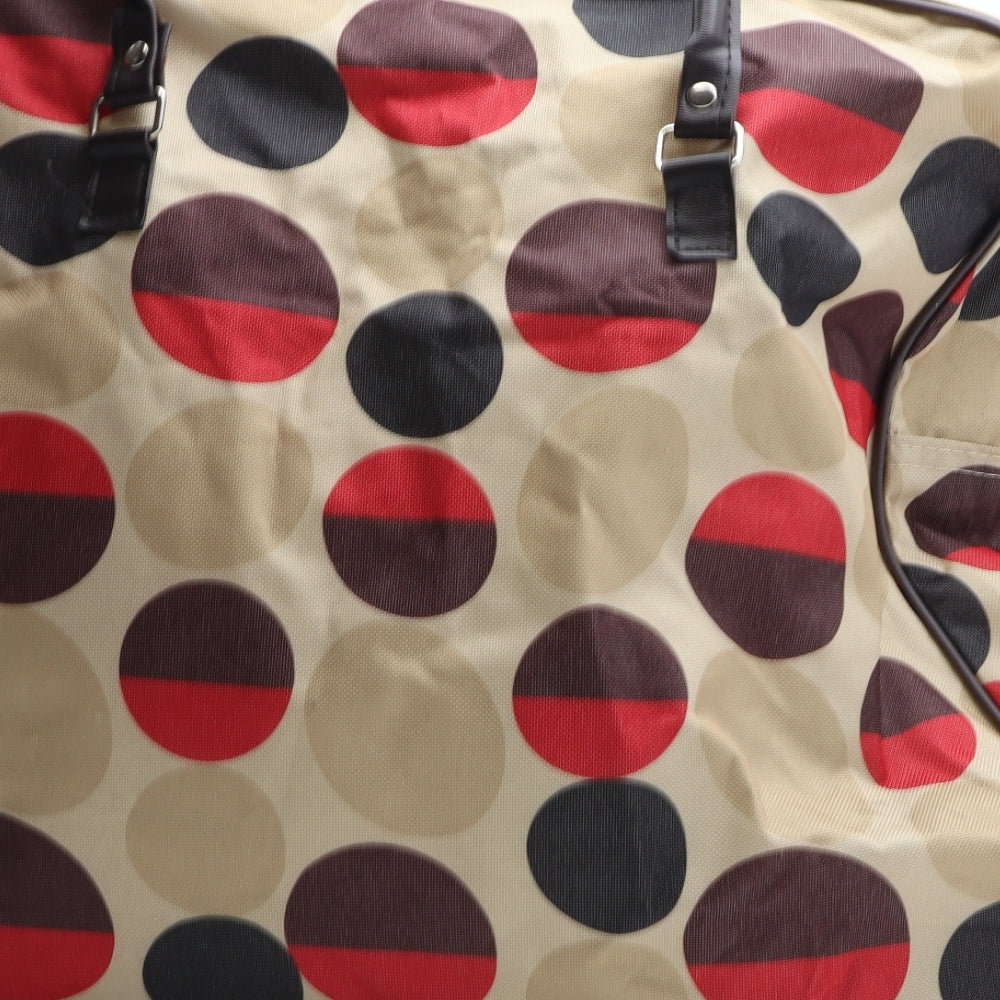 Preworn Womens Multicoloured Polka Dot Polyester Top Handle Bag Size Extra Large