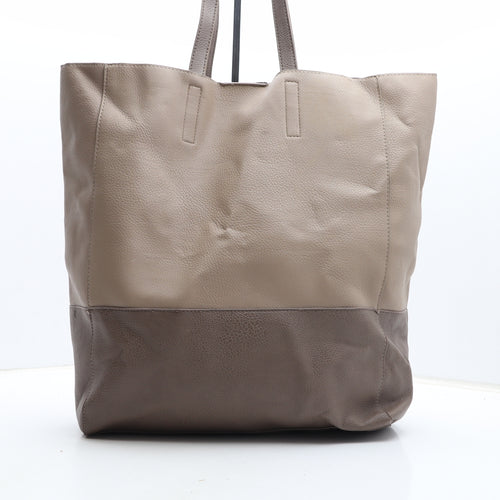 Atmosphere Womens Brown Colorblock Polyurethane Top Handle Bag Size Large