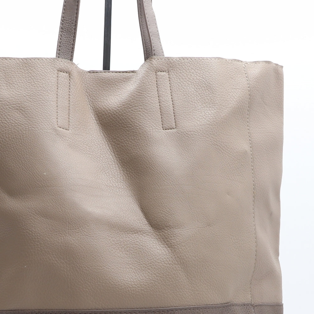 Atmosphere Womens Brown Colorblock Polyurethane Top Handle Bag Size Large