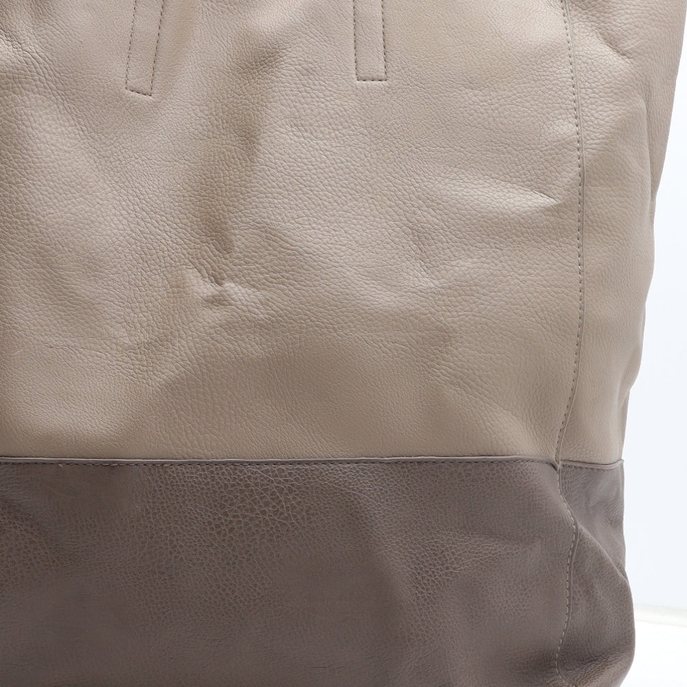 Atmosphere Womens Brown Colorblock Polyurethane Top Handle Bag Size Large