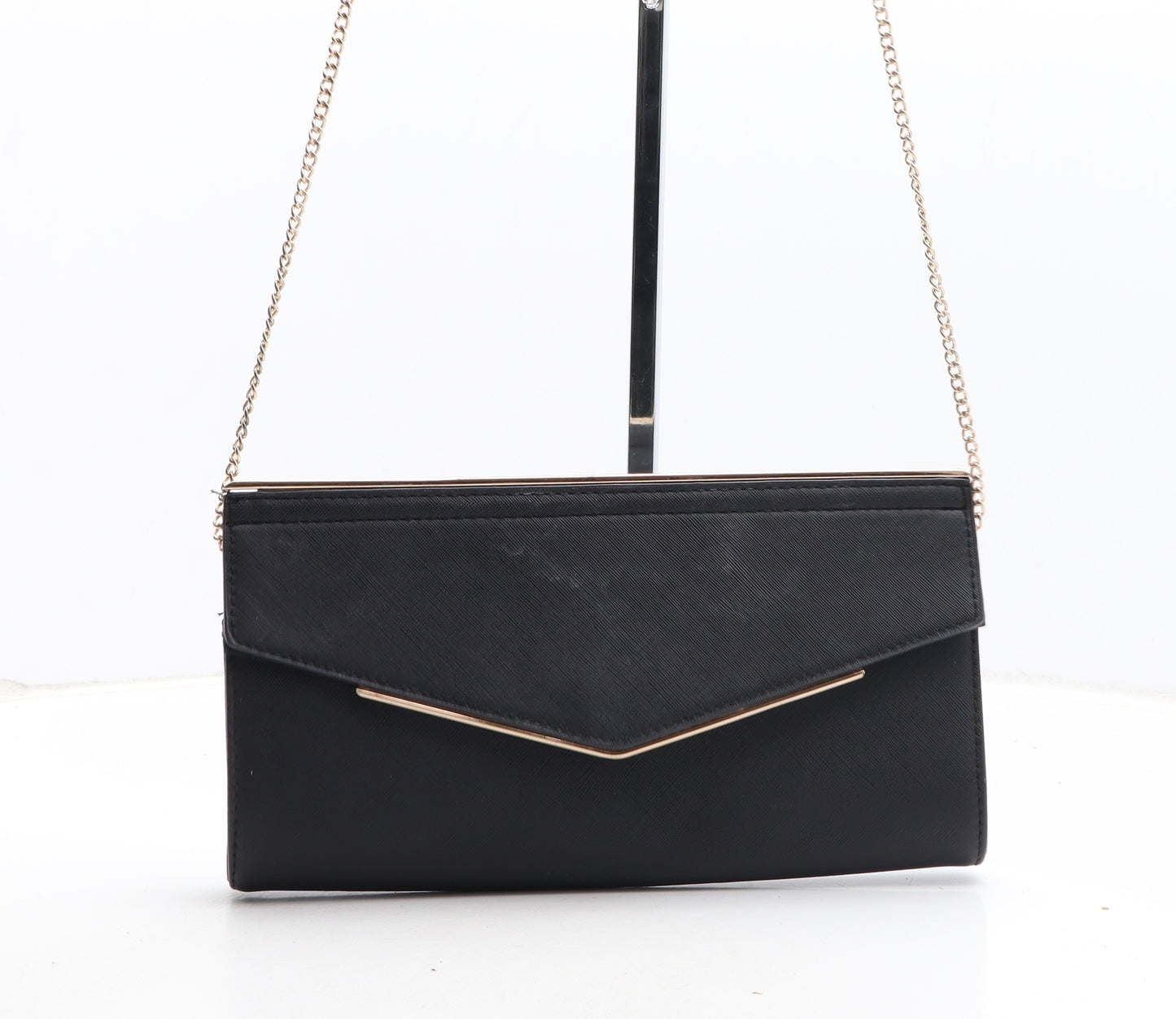 New Look Womens Black Polyurethane Shoulder Bag Size Small