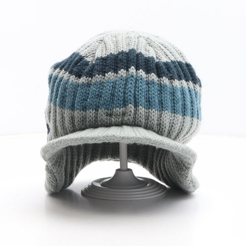 Preworn Womens Grey Colourblock Acrylic Peaked Cap One Size
