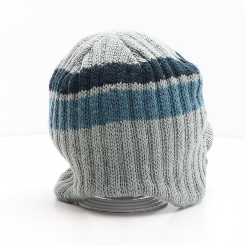 Preworn Womens Grey Colourblock Acrylic Peaked Cap One Size