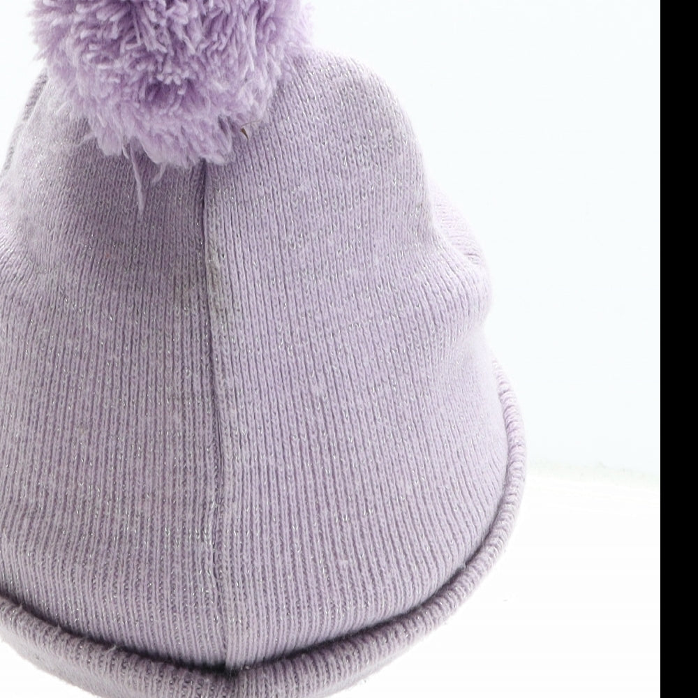 Peppa Pig Girls Pink Acrylic Bobble Hat One Size - Size 3-4 Years