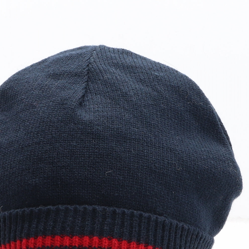 Preworn Mens Blue Acrylic Beanie One Size
