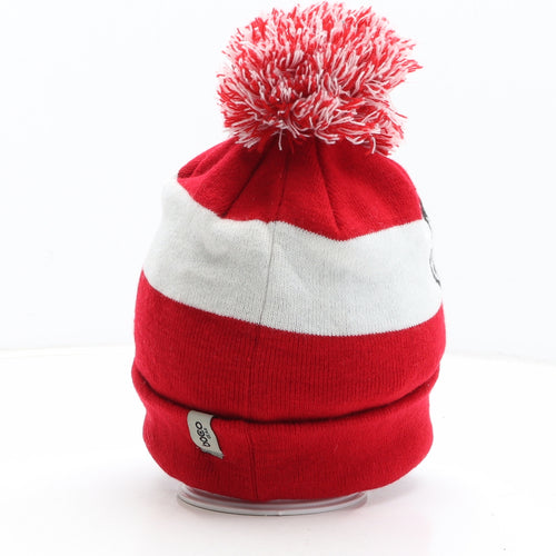 Brainsport Womens Red Geometric Acrylic Bobble Hat One Size