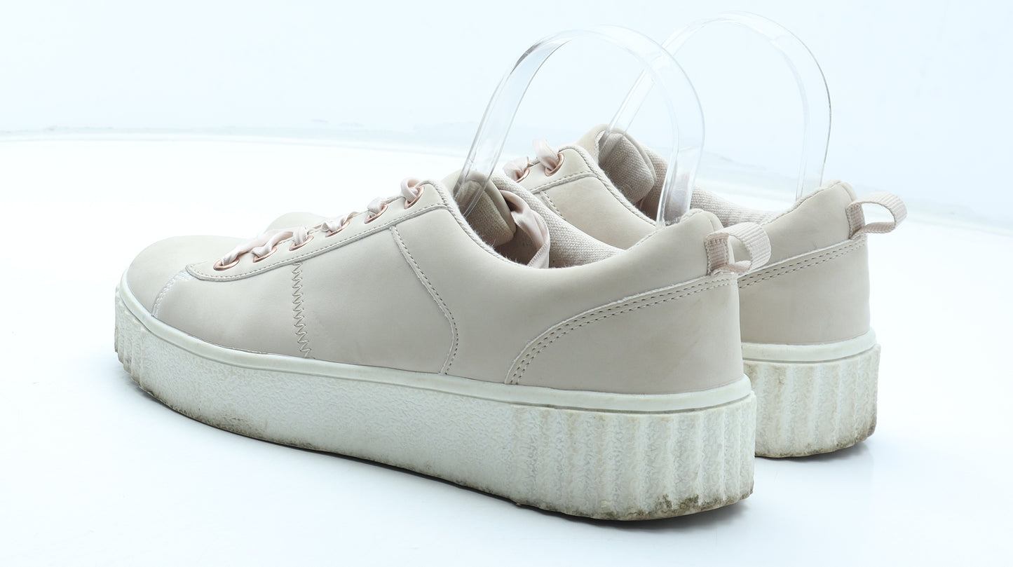 Primark Womens Pink Polyurethane Trainer UK