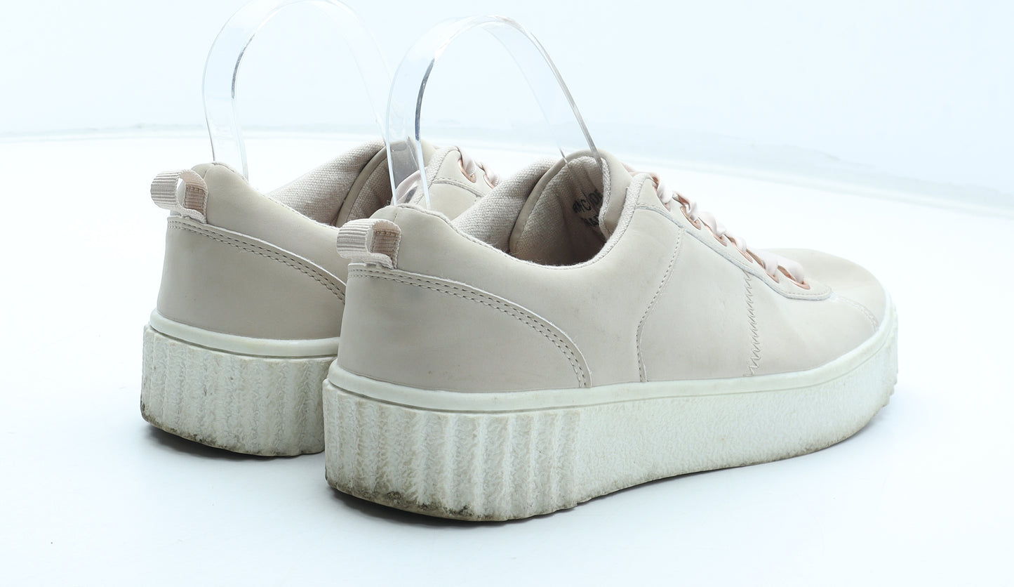 Primark Womens Pink Polyurethane Trainer UK