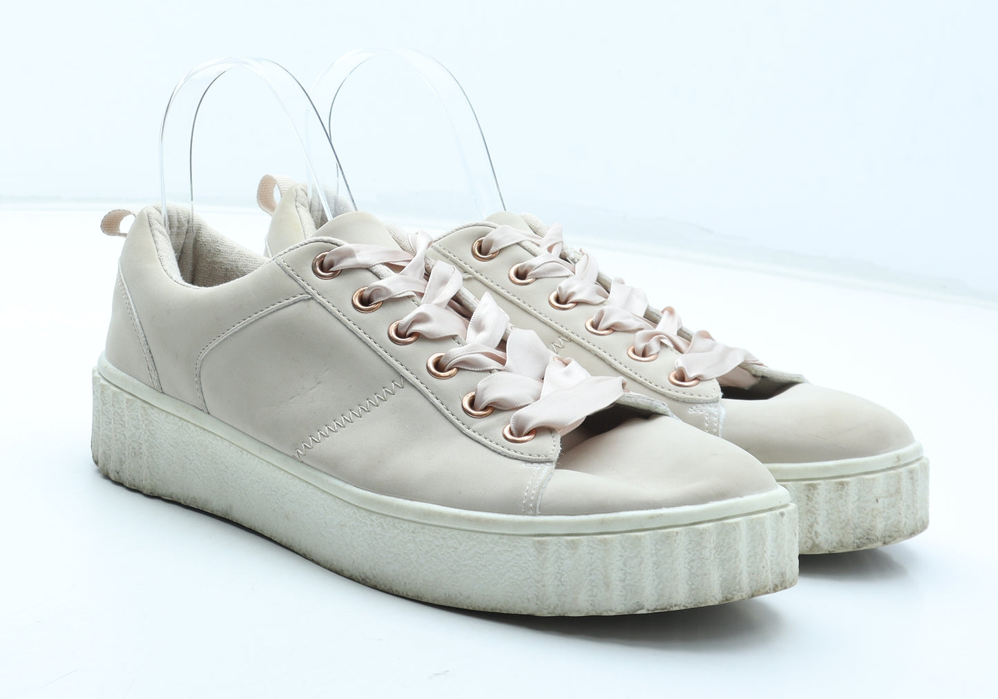 Primark Womens Pink Polyurethane Trainer UK