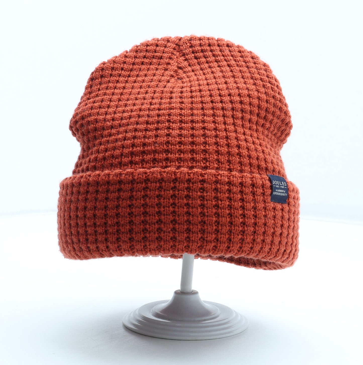 Joules Mens Orange Acrylic Beanie One Size