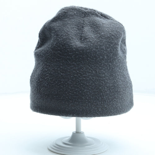 Preworn Boys Grey Acrylic Beanie Size S - Skull