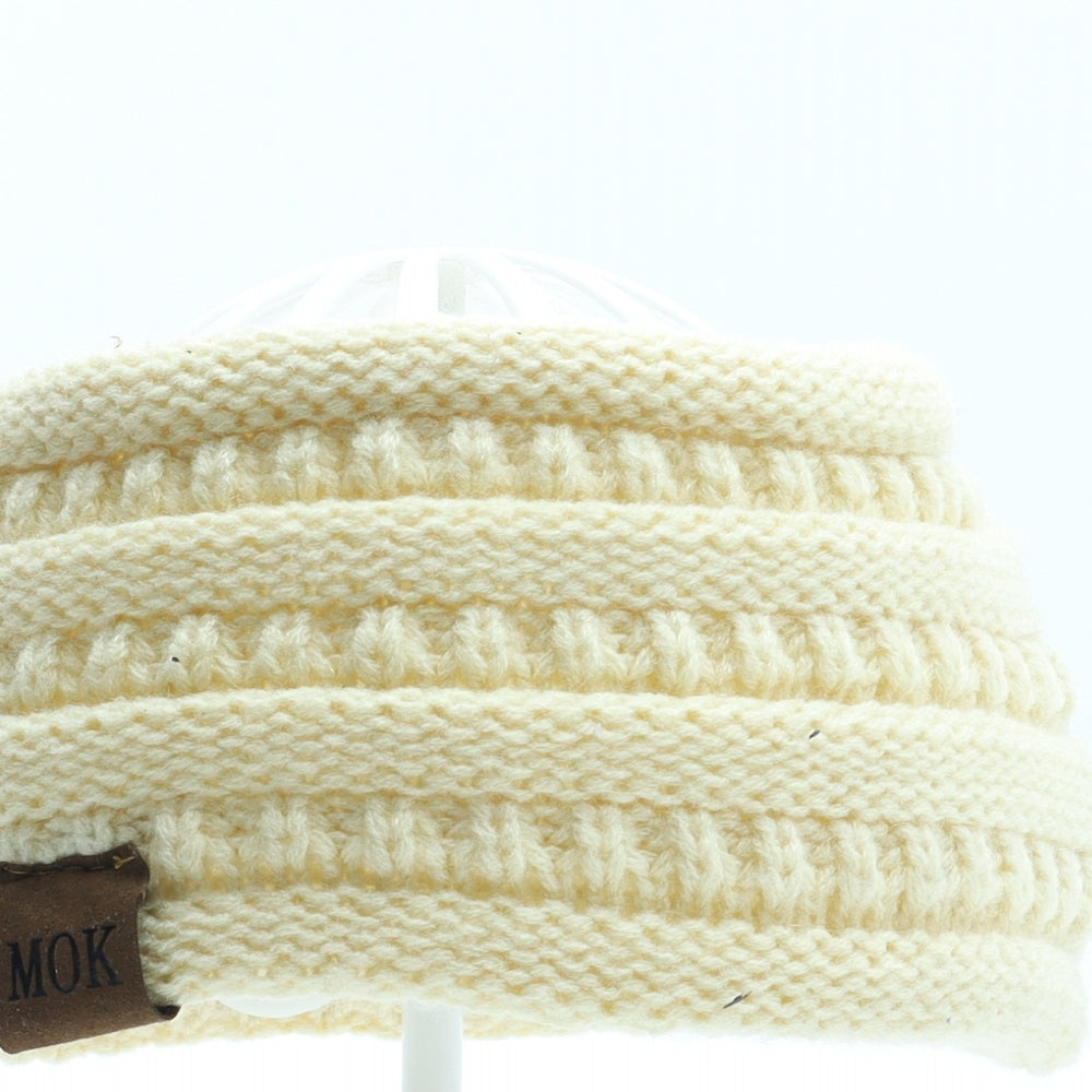 Mok Womens Ivory Acrylic Headband Size S