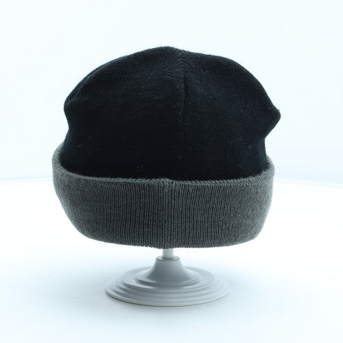Preworn Mens Black Acrylic Beanie Size S