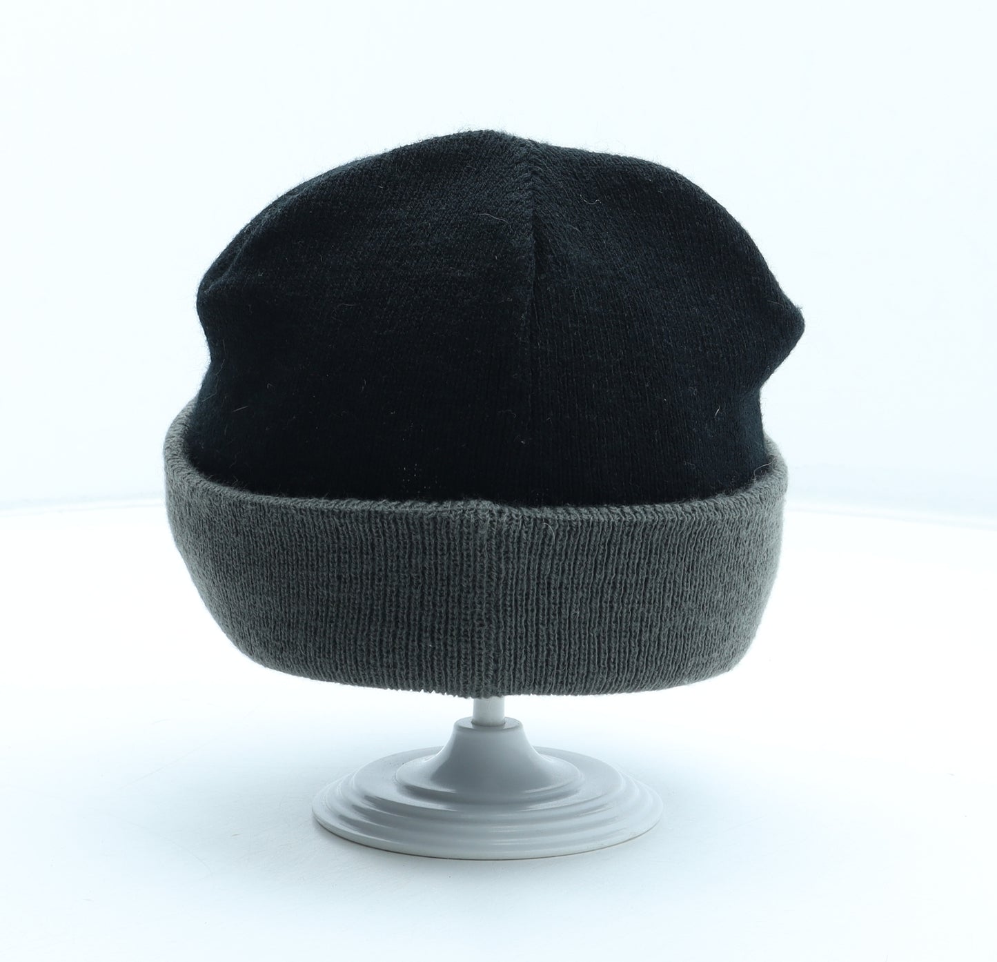 Preworn Mens Black Acrylic Beanie Size S